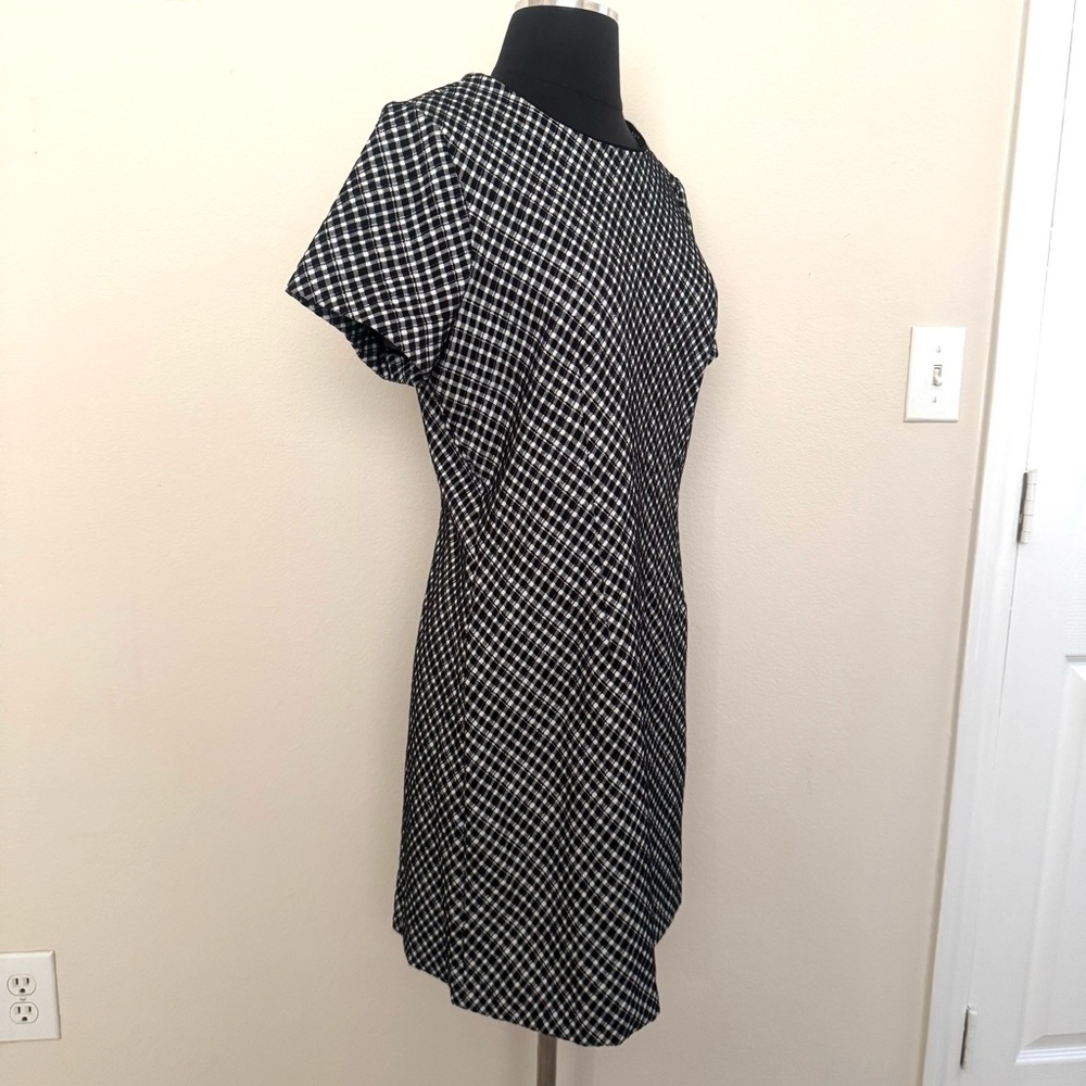 SPANX Medium Dress Ponte Stretch Mini Dress in Jacquard Black Plaid Size Medium - Picture 6 of 9